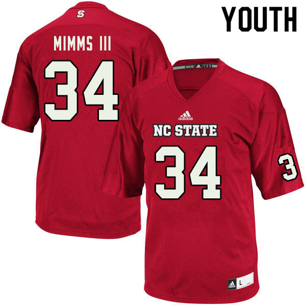 Youth #34 Delbert Mimms III NC State Wolfpack College Football Jerseys Sale-Red